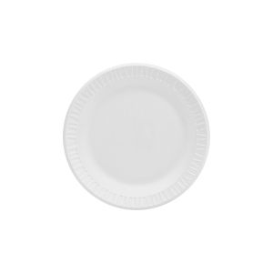 Plate - Foam Round Plate 6" White , Dart-Solo 6PWC