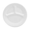 Plate - Foam Round Plate 9" - 3 Compartment - White-  Dart, Solo 9CPWC