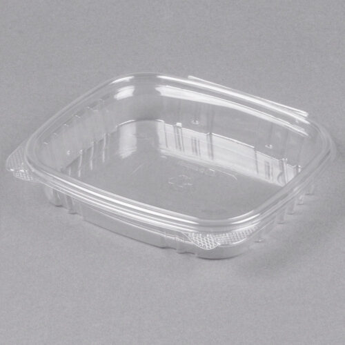 Plastic Deli Container With Attached Lid 16 oz