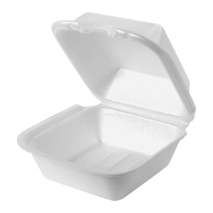 Container - Foam Hinged 5" - 1 Comp White - Genpak "SN225" Large 500 per case